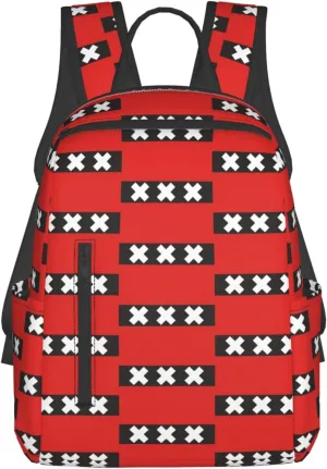 Netherlands Holland Flag Casual Backpacks Large Capacity Laptop Backpack Sports Fitness Rucksack Travel Carry-On Daypack Work Bag for Outdoor Camping