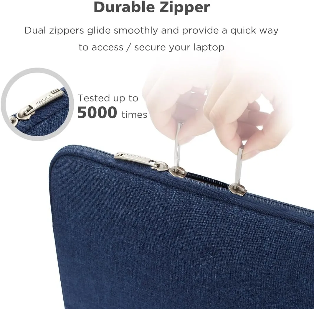 NIDOO 10 Inch Laptop Sleeve Tablet Bag Case for 11" 10.5" 9.7" iPad Pro M4 M2 / 10.9" 10.2" iPad 2022/10.5" 11 inch iPad Air, Protective Cover Portable Carrying Bag for Surface Go/Samsung, Blue