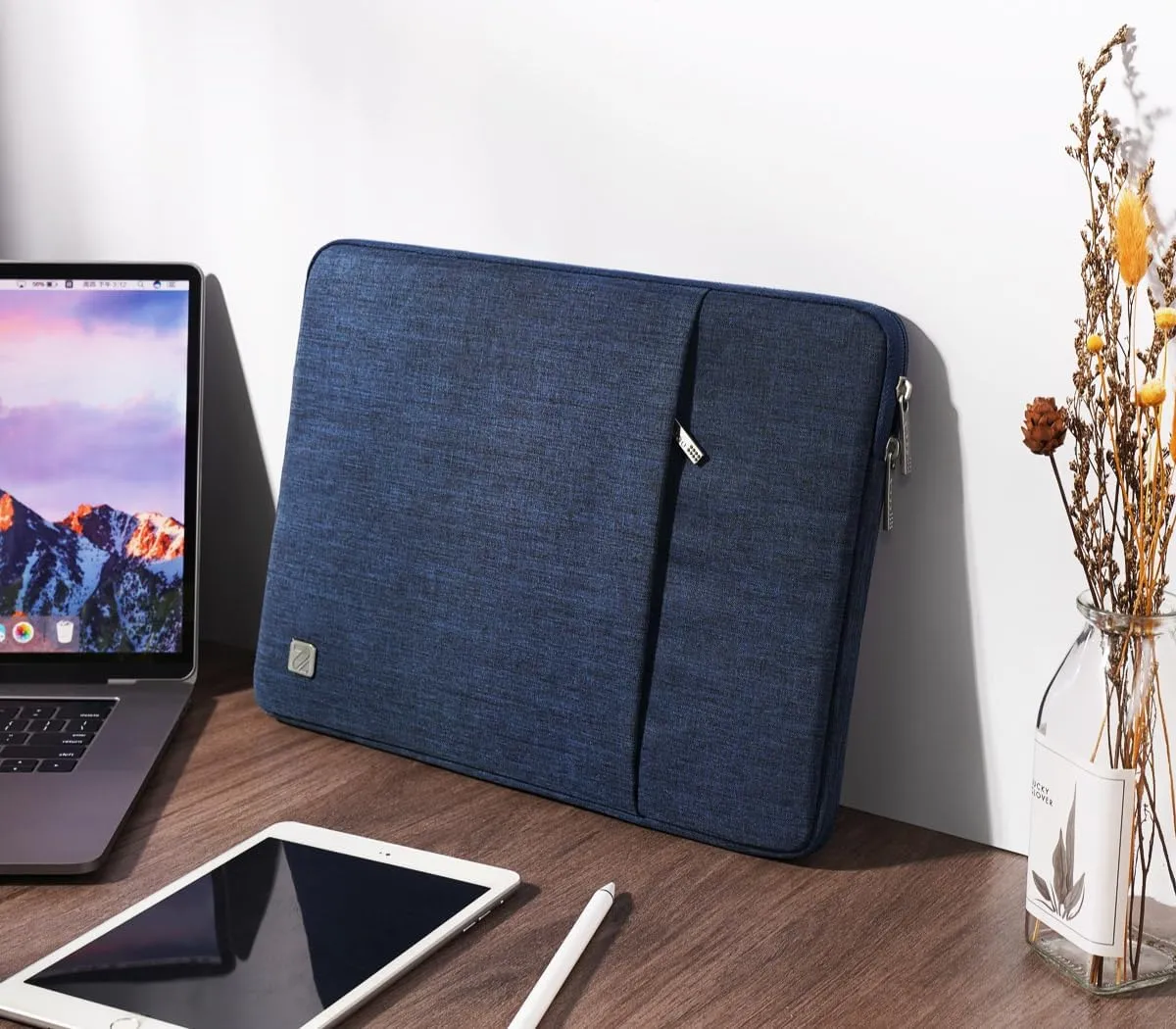 NIDOO 10 Inch Laptop Sleeve Tablet Bag Case for 11" 10.5" 9.7" iPad Pro M4 M2 / 10.9" 10.2" iPad 2022/10.5" 11 inch iPad Air, Protective Cover Portable Carrying Bag for Surface Go/Samsung, Blue