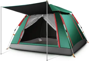 NIEH Tent 3-4 People Pop-up Automatic Instant Family Tent Thicken Rainproof Lightweight Dome Outdoor Camping Tent