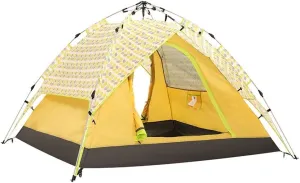 NIEH Tent Outdoor 3-4 People Rainproof Family Camping Quick- Double-Layer Camping Thickened Double Hydraulic Tent