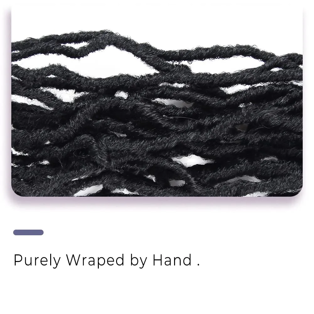 Niseyo Faux Locs Crochet Hair 10 Inch Soft locs, 6 Packs Short Crochet Locs Pre Looped Crotchet Straight Synthetic Hair Extensions (1B, Natural Black)