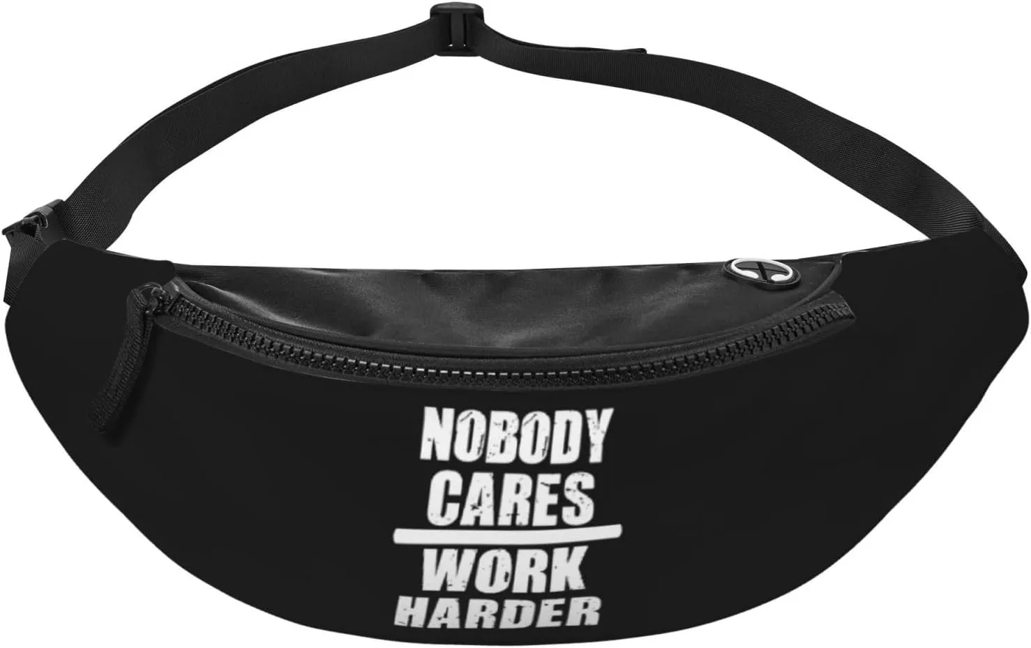 Nobody Cares Work Harder Waist Bag Men's and Women's Adjustable Travel Chest Pack Outdoor Running Waist Bag