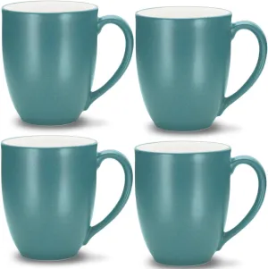 Noritake Colorwave Turquoise Set of 4 Extra-Large Mugs, 18 oz.