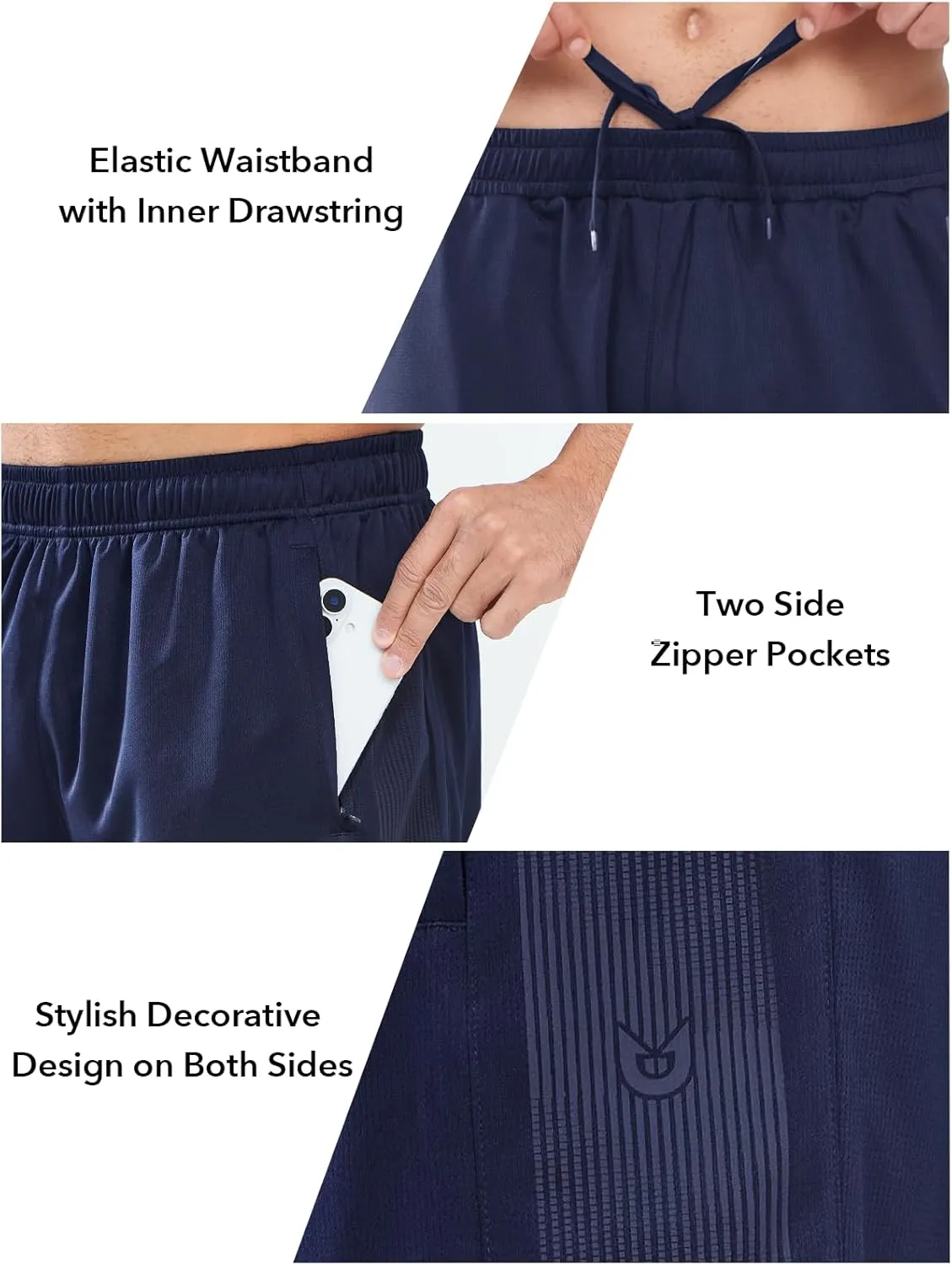 NORTHYARD Men's 10" Athletic Shorts Basketball Workout Gym Lightweight Quick Dry Shorts with Mesh & Zip Pockets