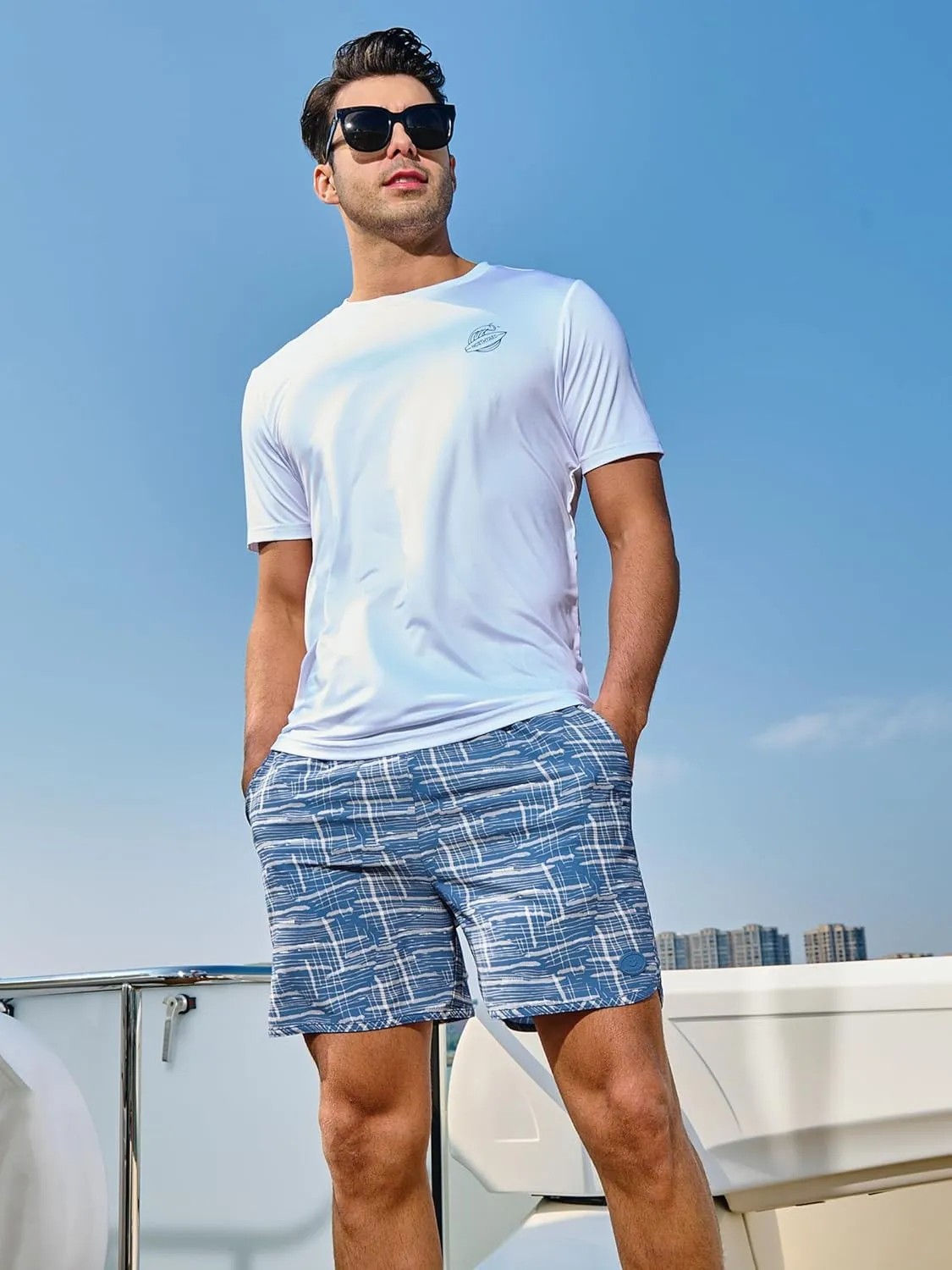 NORTHYARD Men's Swim Trunks 5" Quick Dry Swim Shorts with Mesh Liner Packable for Swimwear Surfing Beach Travel