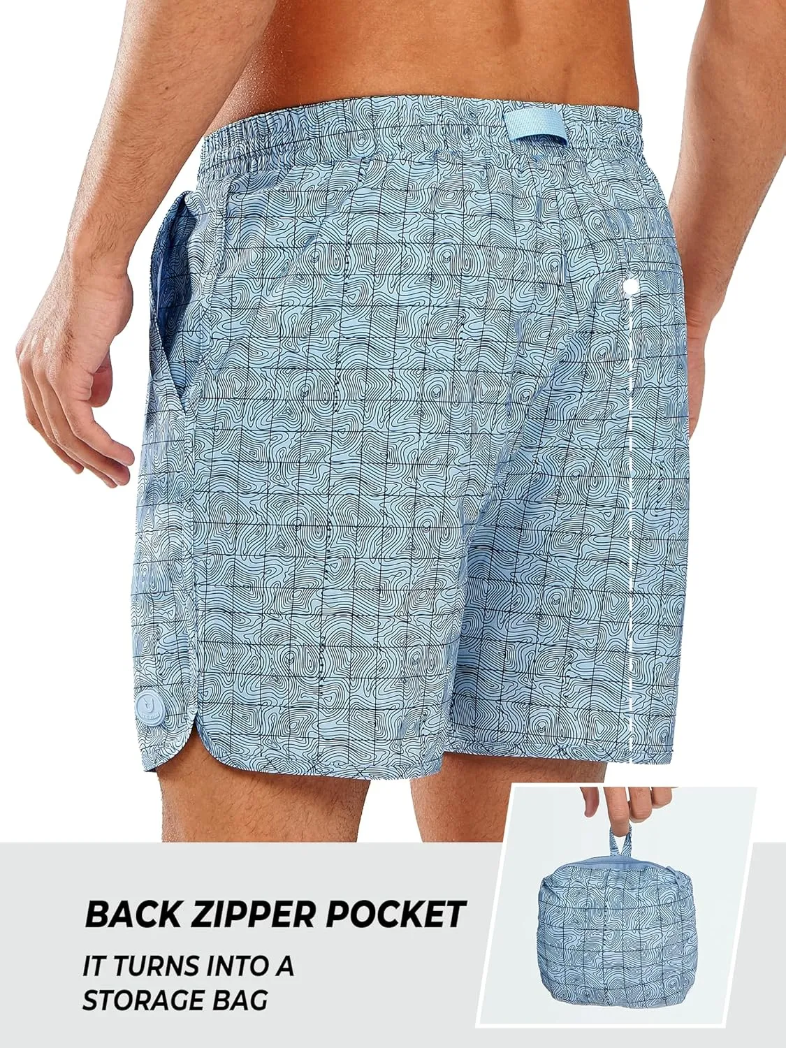 NORTHYARD Men's Swim Trunks 5" Quick Dry Swim Shorts with Mesh Liner Packable for Swimwear Surfing Beach Travel