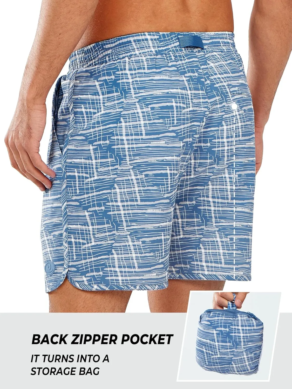 NORTHYARD Men's Swim Trunks 5" Quick Dry Swim Shorts with Mesh Liner Packable for Swimwear Surfing Beach Travel