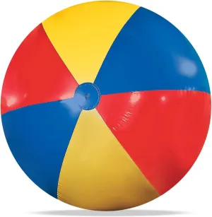 Novelty Place Giant Inflatable Beach Ball, 55inches Rainbow Color Thick Large Beach Ball Toy for Kids & Adults Summer Beach Party, Pool Game