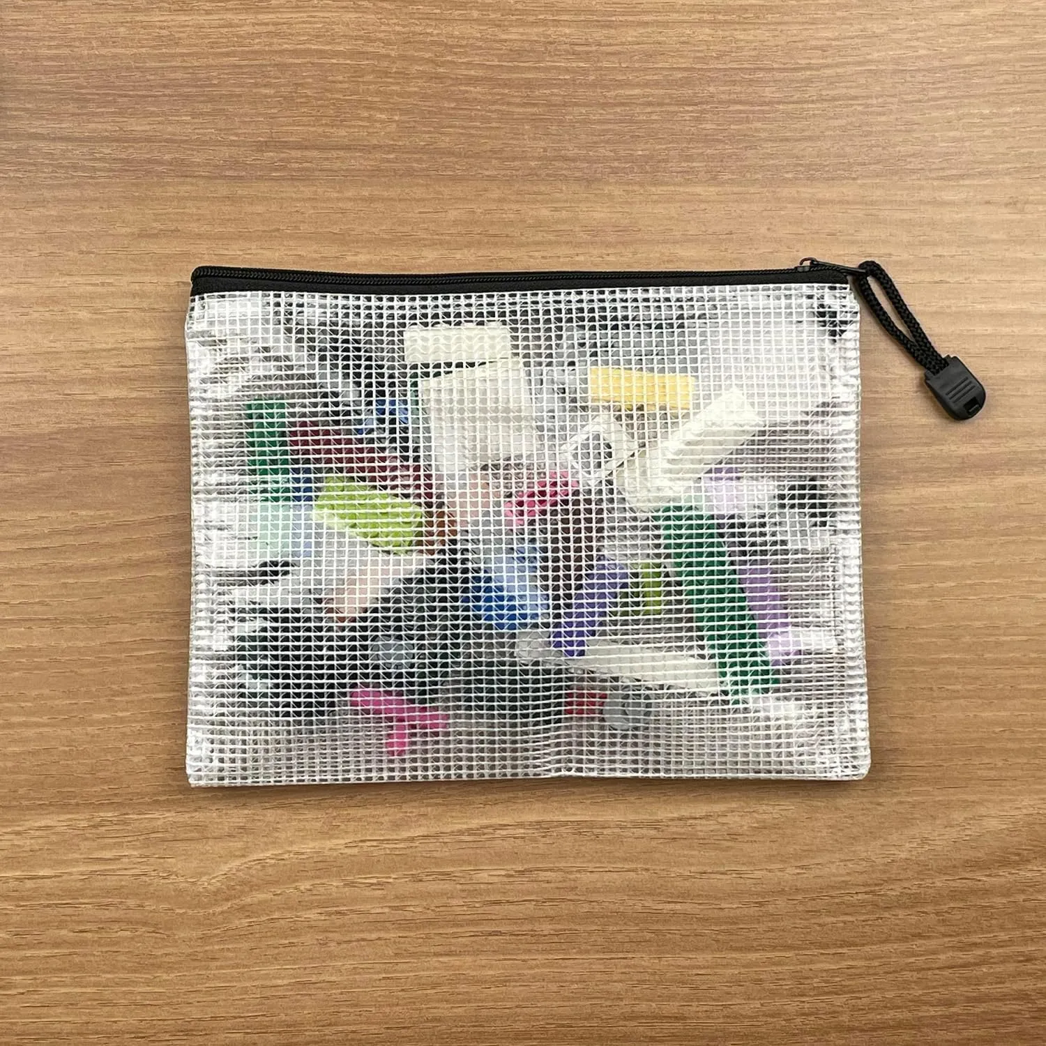 Oaimyy-6 * 8 inchs-16 Pcs-Plastic Mesh Zipper Pouch Document Folders Bag Zip File Bags for Office Supplies,Home,Travel Storage-Multicolor