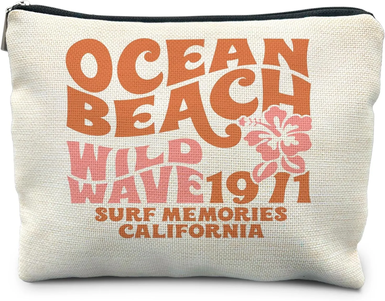 Ocean Beach Makeup Bag, Beach Gifts for Women, Beach Vacation Gifts, California Surf Cosmetic Bags for Women, Surfing Gifts for Women, Beach Lover Gifts, Ocean Themed Gifts