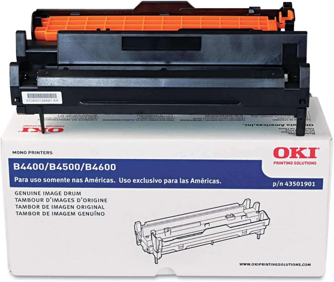 OKI 43501901 435019 Image Drum, Black