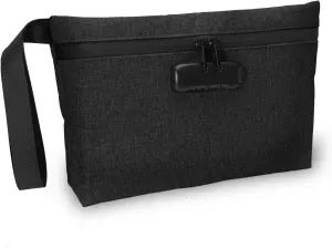 ORIA Waterproof Handbag with Lock, Black, for Travelers, Adults, Handbag
