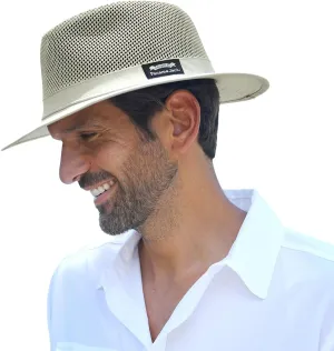 Original Mesh Men's Safari Hat, 2 1/2" Brim, UPF (SPF) 50  Sunhat Protection, Khaki