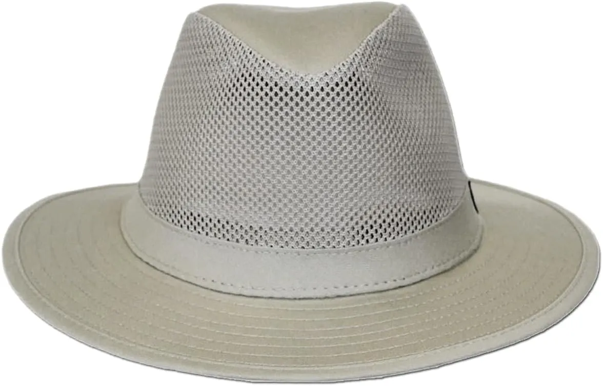 Original Mesh Men's Safari Hat, 2 1/2" Brim, UPF (SPF) 50  Sunhat Protection, Khaki