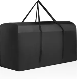 Outdoor Cushion Storage Bag, 48 Inch 420D Waterproof, Extra Large Patio Cushion Storage Bag with Zipper Handles for Patio Cushion Furniture (48'' L x 15'' W x 22'' H)