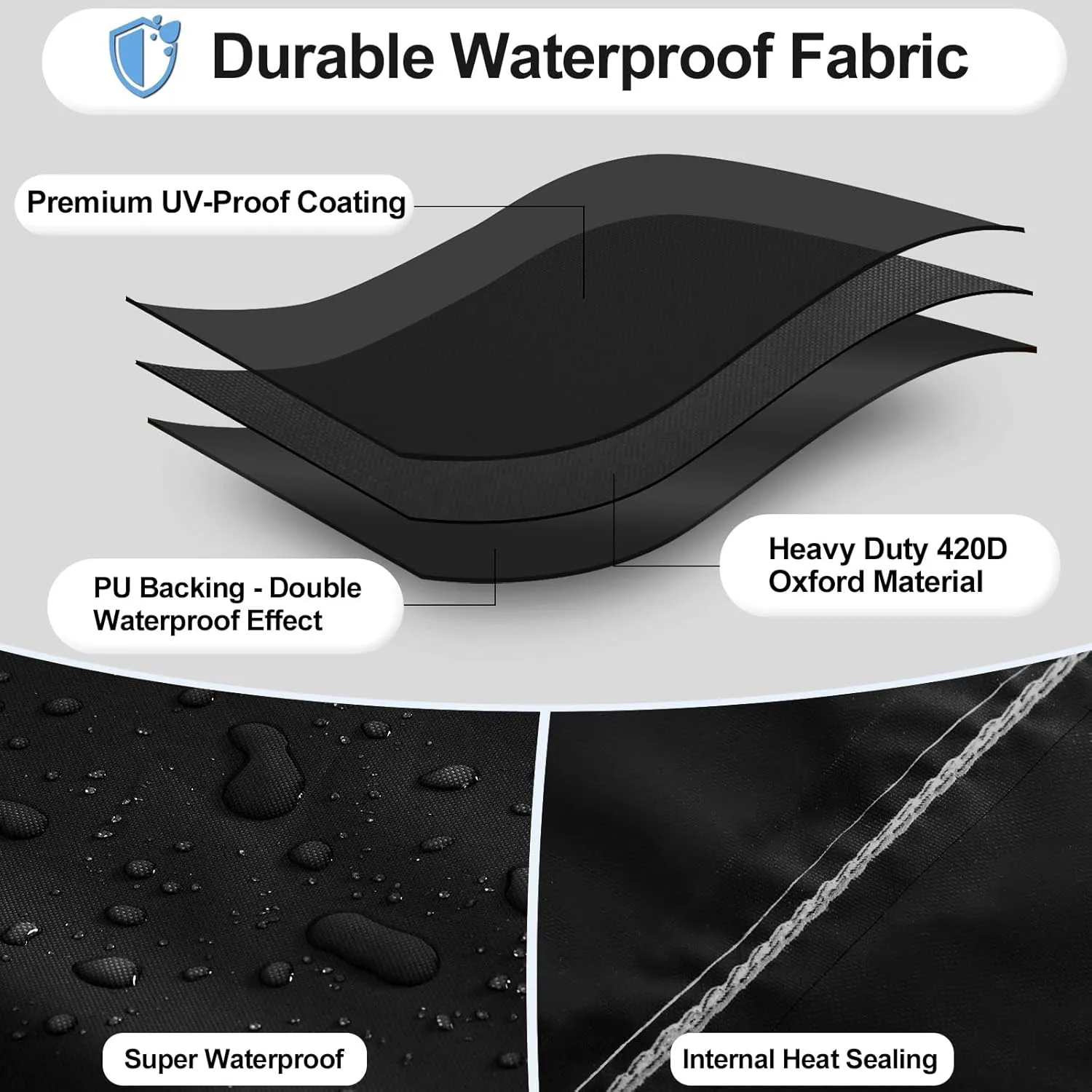 OutdoorLines Waterproof Outdoor Patio Heater Covers with Zipper and Storage Bag, Dust-proof UV-Resistant Windproof Propane Heavy Duty Heater Cover for Standing Heater, 2 Packs-89Hx33Dx19B inch Black