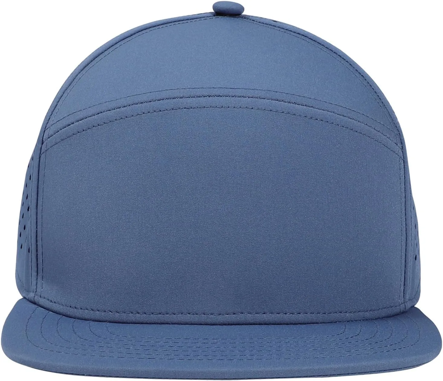 Oversize XXL Blank Flatbill Mesh Snapback Cap for Big Head 23.6"-25.6" Extra Large 6 Panel Camper Style Hat Baseball Cap