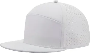 Oversize XXL Blank Flatbill Mesh Snapback Cap for Big Head 23.6"-25.6" Extra Large 6 Panel Camper Style Hat Baseball Cap