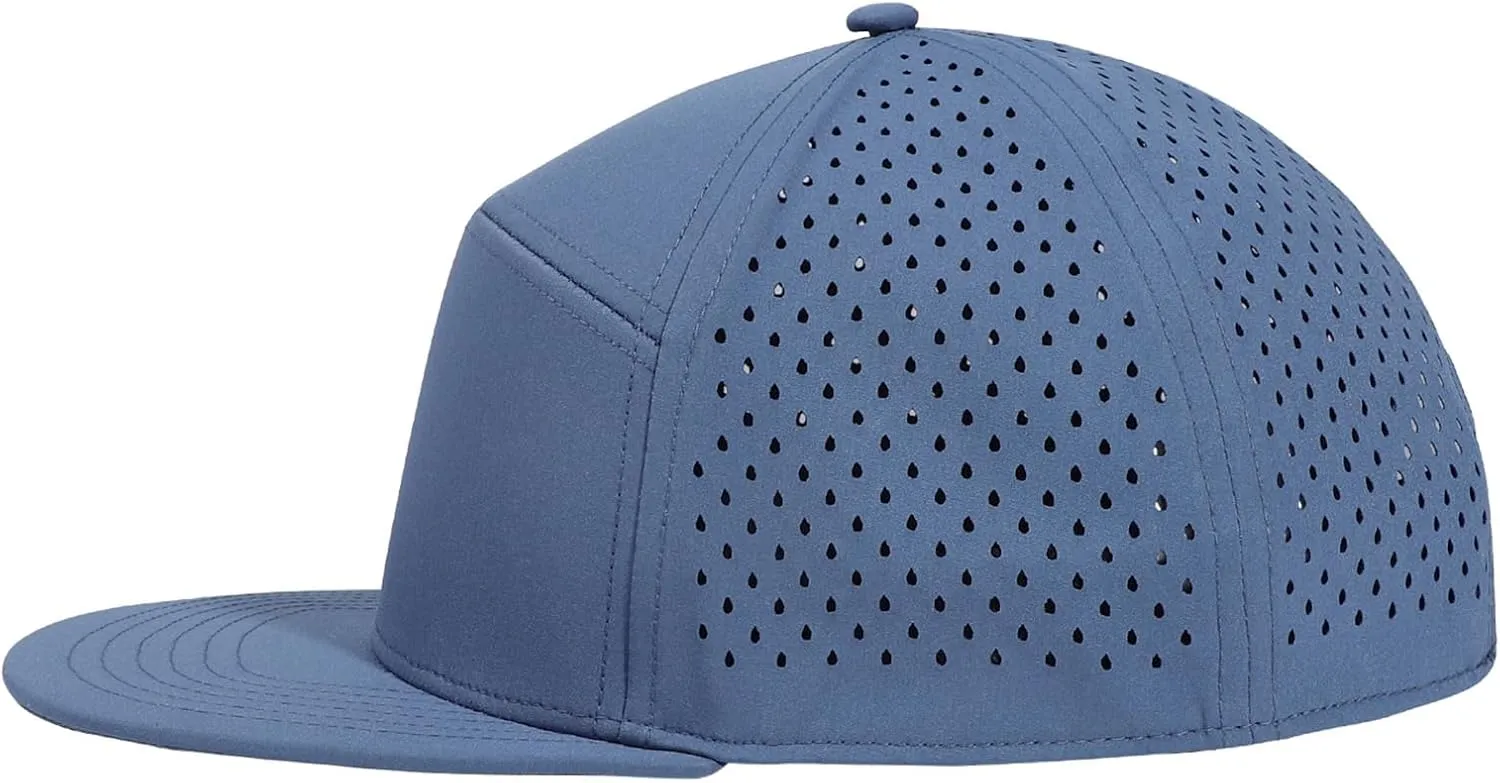 Oversize XXL Blank Flatbill Mesh Snapback Cap for Big Head 23.6"-25.6" Extra Large 6 Panel Camper Style Hat Baseball Cap