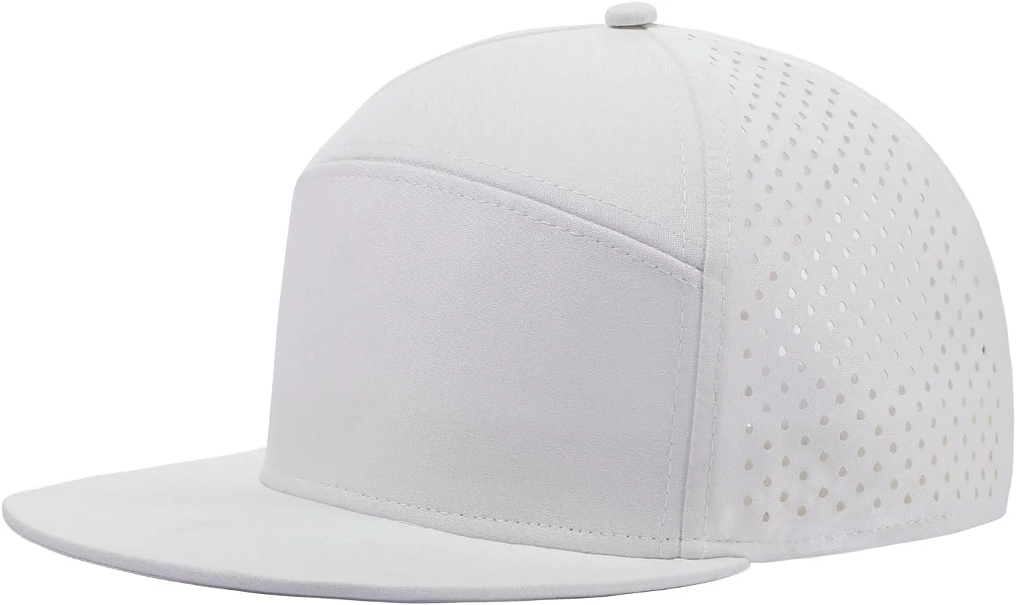 Oversize XXL Blank Flatbill Mesh Snapback Cap for Big Head 23.6"-25.6" Extra Large 6 Panel Camper Style Hat Baseball Cap