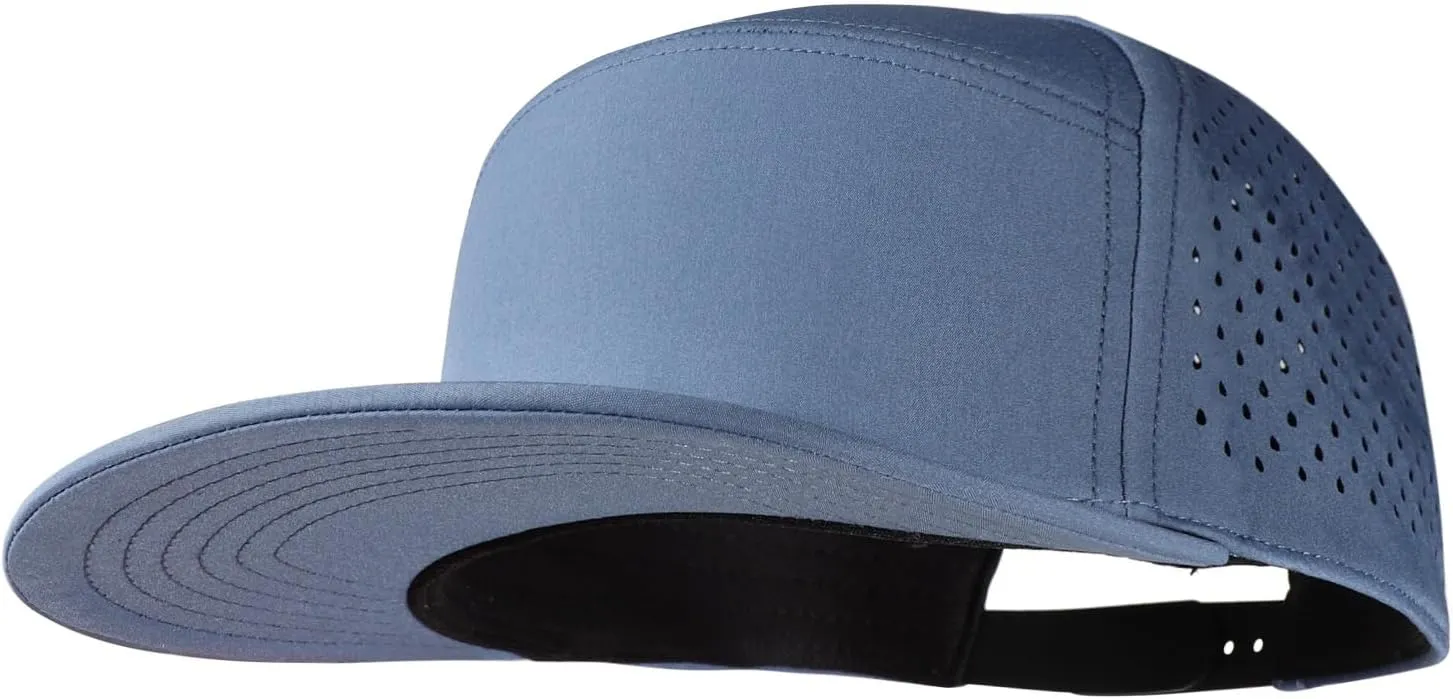Oversize XXL Blank Flatbill Mesh Snapback Cap for Big Head 23.6"-25.6" Extra Large 6 Panel Camper Style Hat Baseball Cap