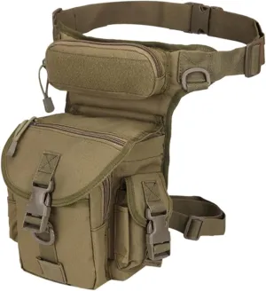 Oxford Cloth Army Camouflage Style Pinpointing Metal Detector Find Bag Messenger Journalist Photography Sport Leg Bag Utility Manager(Green)