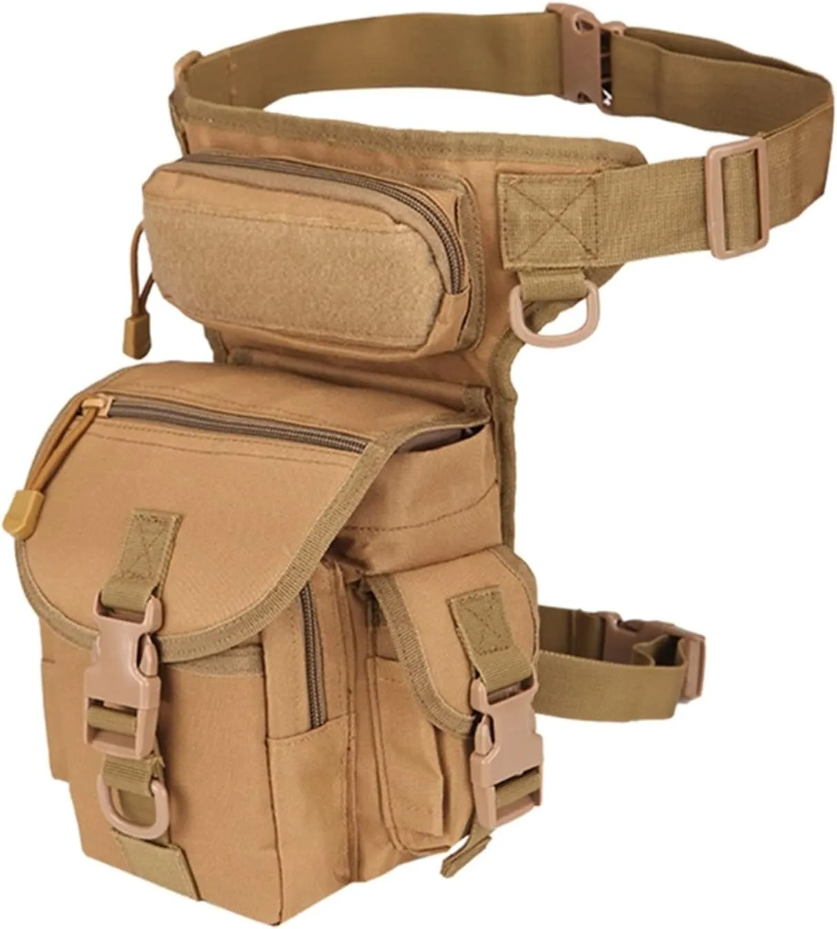 Oxford Cloth Army Camouflage Style Pinpointing Metal Detector Find Bag Messenger Journalist Photography Sport Leg Bag Utility Manager(Green)