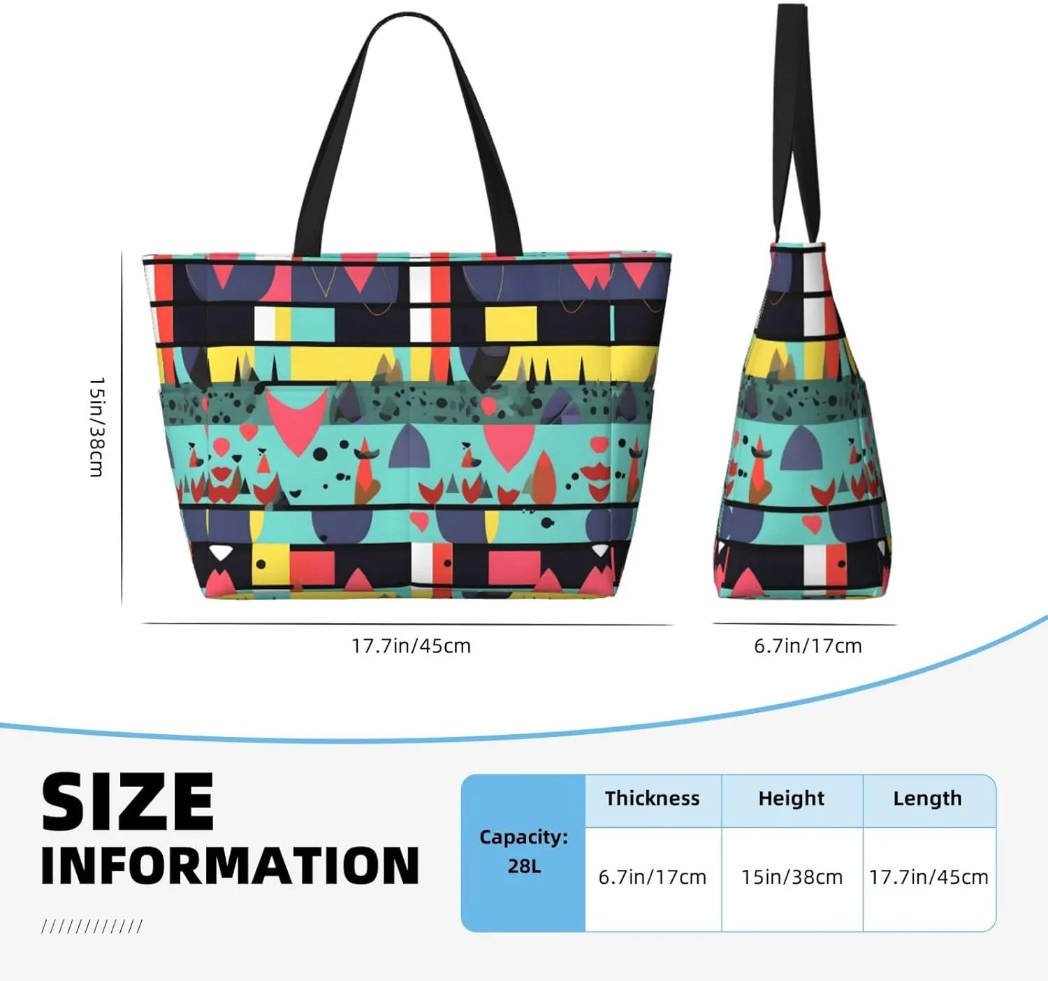 Peacock Flowers Spacious Large Capacity Beach Travel Bag - Foldable Beach Bag Tote Bag With Zipper