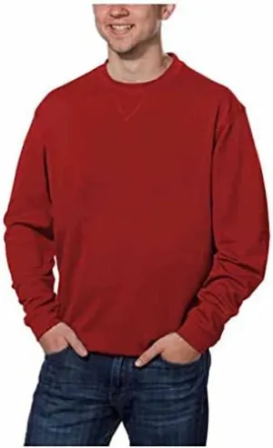 Pebble Beach Performance Mens Crew Neck Golf Pullover (Red, Large)