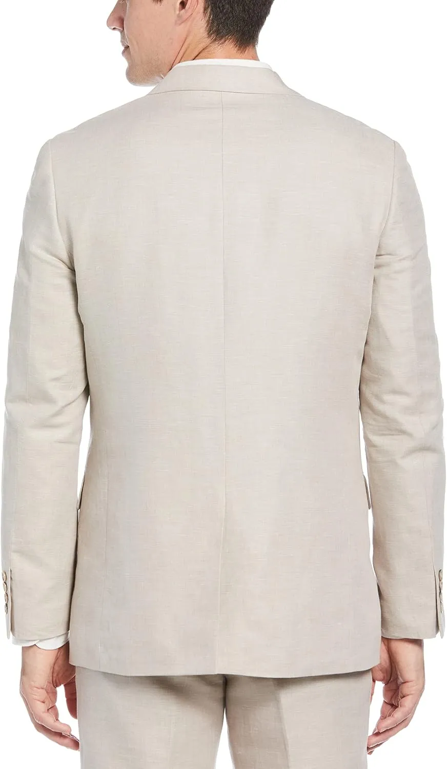 Perry Ellis Men's Regular Fit Linen-Blend Suit Jacket with Chest Pocket