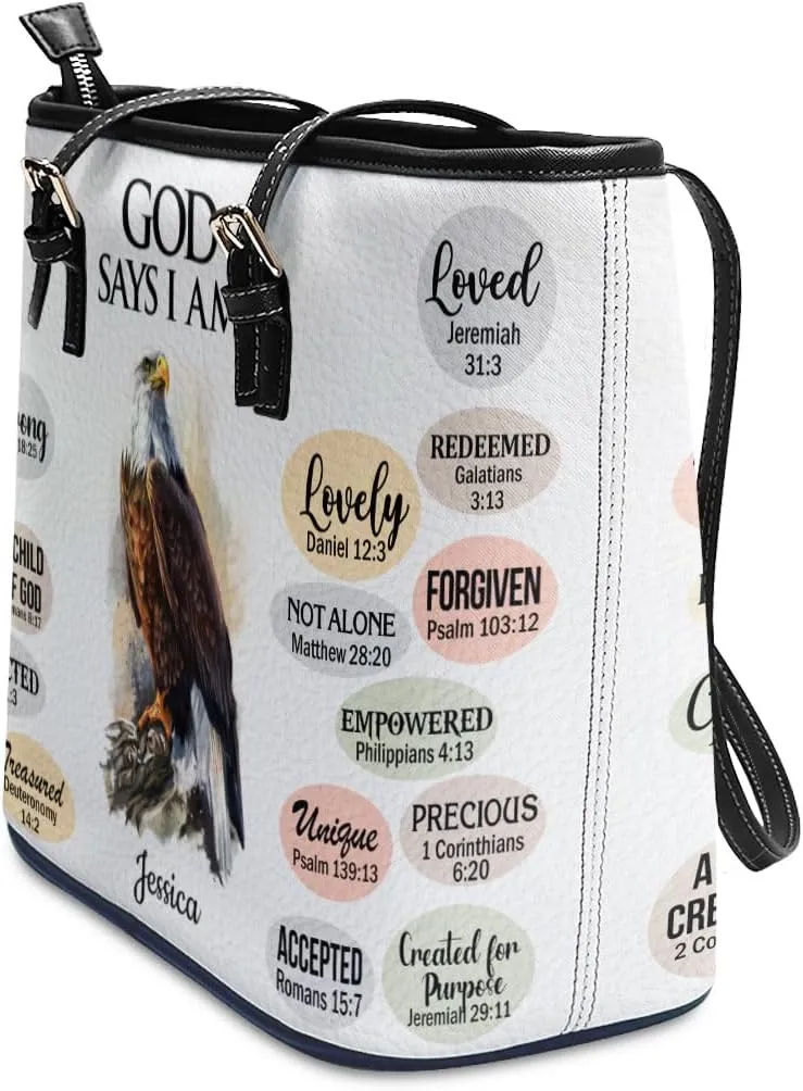 Personalized Leather Tote Bags For Women - Christmas Gifts For Women - Christian Gifts