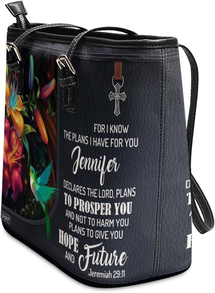 Personalized Leather Tote Bags For Women - Christmas Gifts For Women - Christian Gifts