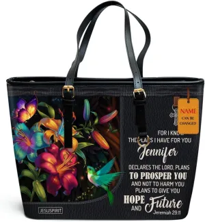 Personalized Leather Tote Bags For Women - Christmas Gifts For Women - Christian Gifts