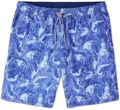 PETER MILLAR Men's Shark Sighting Swim Trunk in Sport Navy Medium