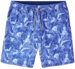 PETER MILLAR Men's Shark Sighting Swim Trunk in Sport Navy Medium
