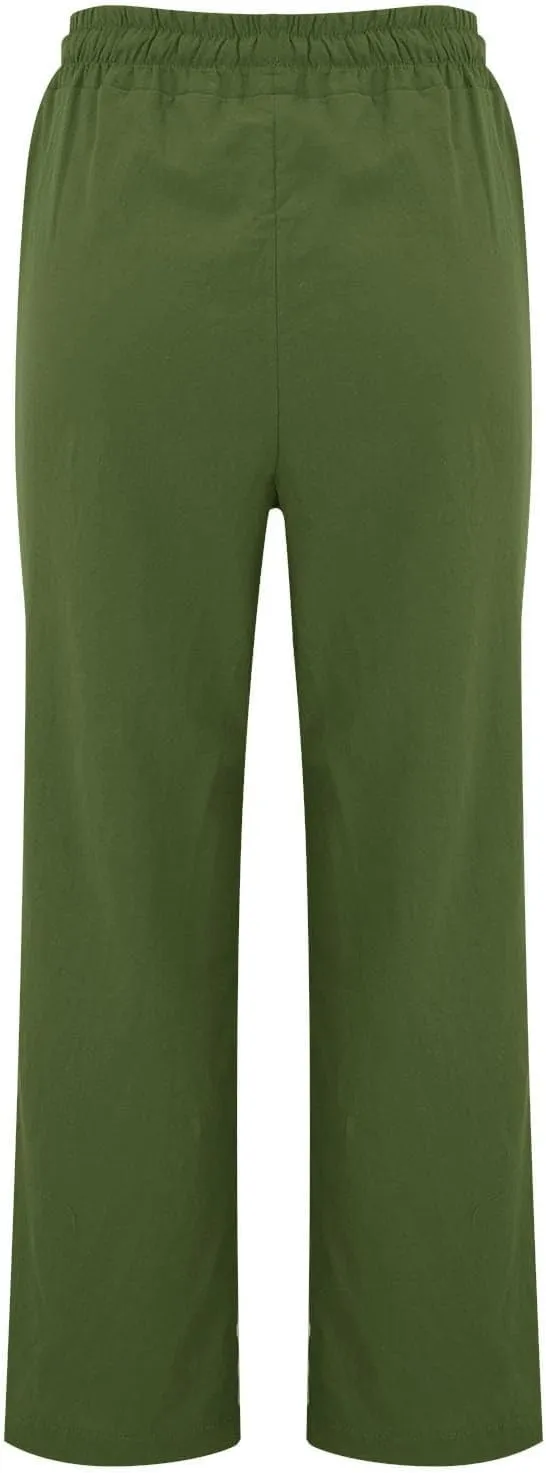 Petite Beach Pants for Women Comfortable Fit Solid Classic Friends' Gathering Big and Tall Linen Daily Outing Trendy Trousers