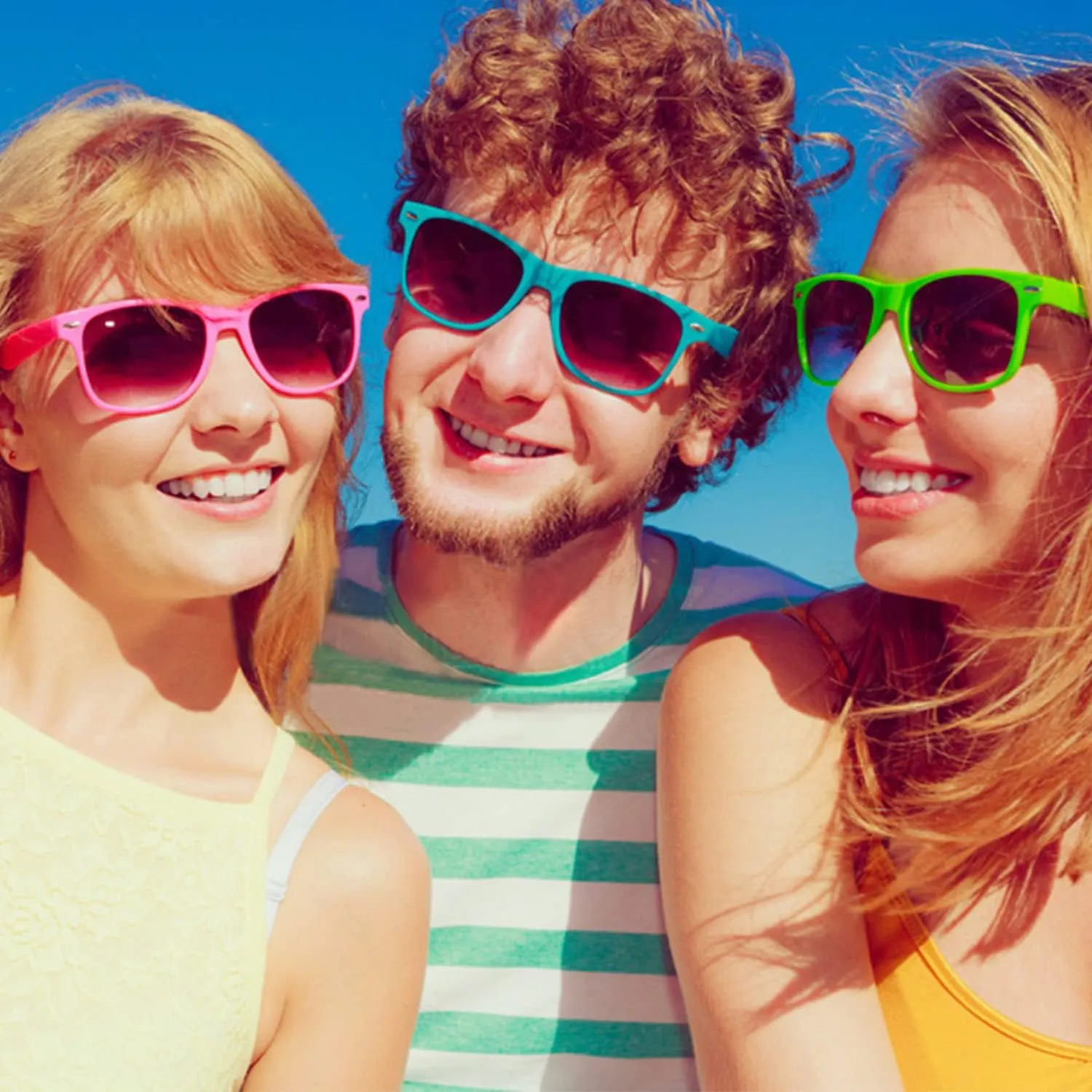 Pibupibu 10/20 Packs Adults Wholesale Neon Colors Square Retro Style Party Favors Sunglasses