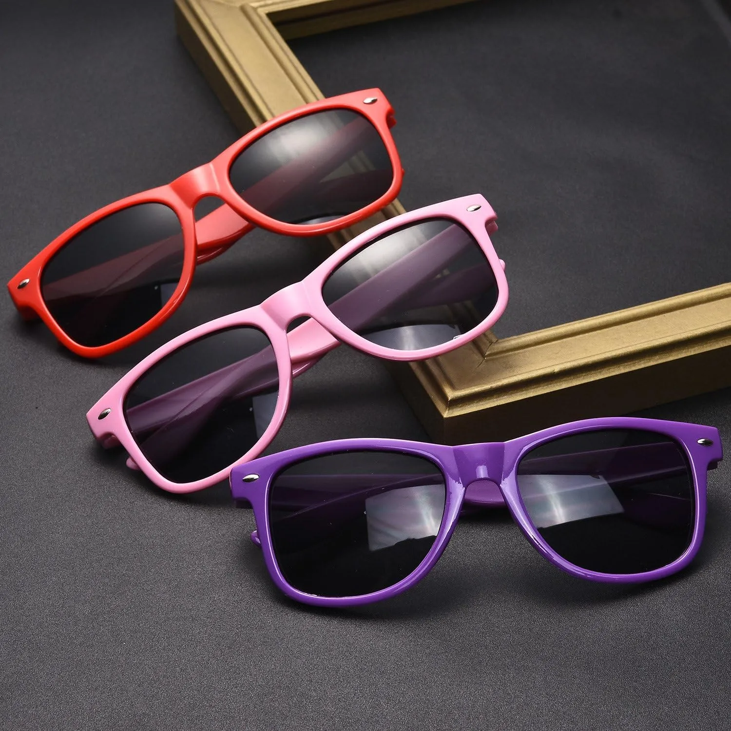 Pibupibu 10/20 Packs Adults Wholesale Neon Colors Square Retro Style Party Favors Sunglasses