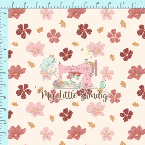 Pink Crayon Floral (pre-order) - Fabric Club Month 33