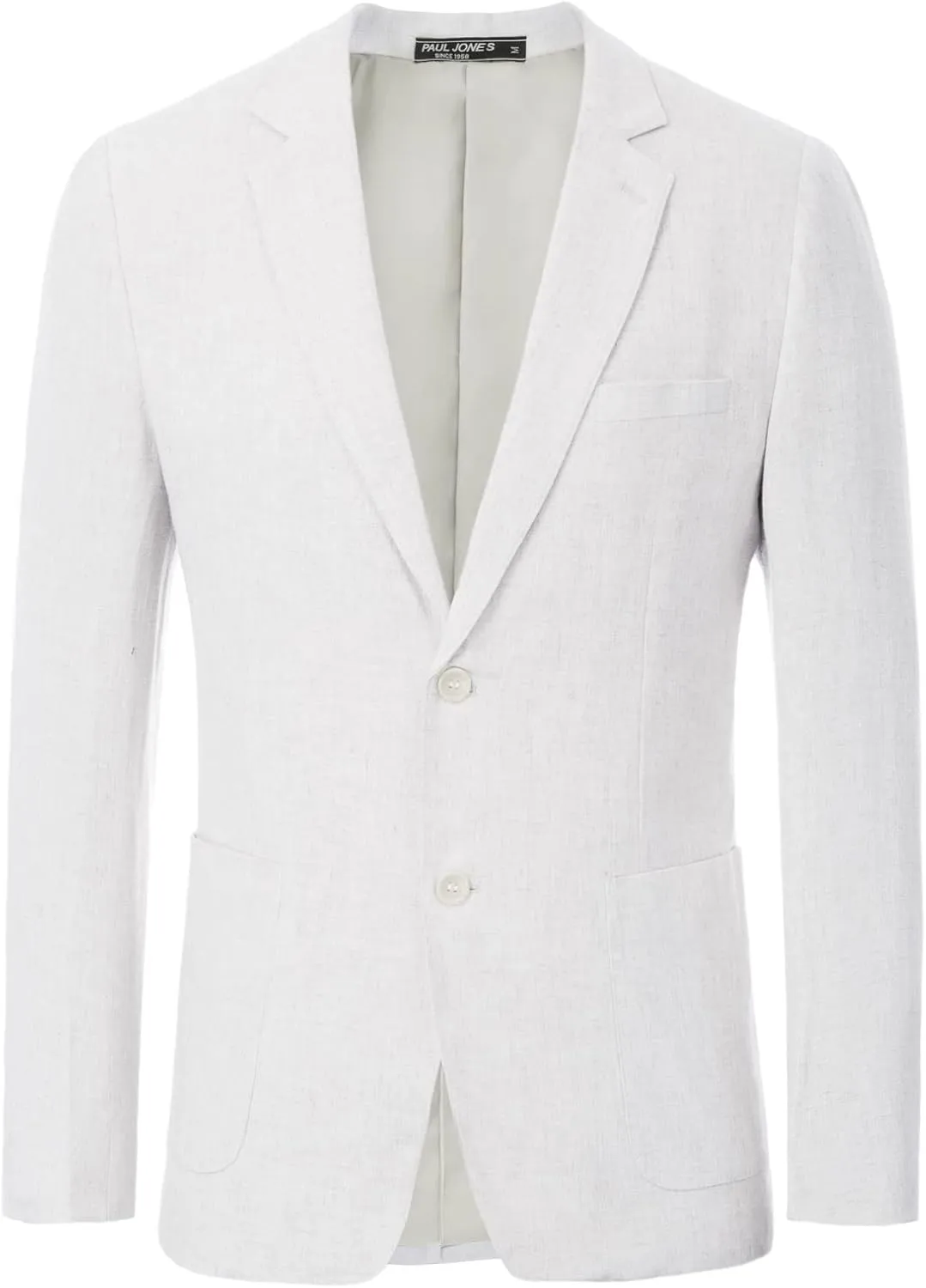 PJ Paul Jones Men's Slim Fit Lightweight Linen Jacket Tailored Blazer Sport Coat