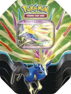 Pokémon TCG: Azure Legends Tin – Xerneas ex (4 Booster Packs & 1 Foil Promo Card)