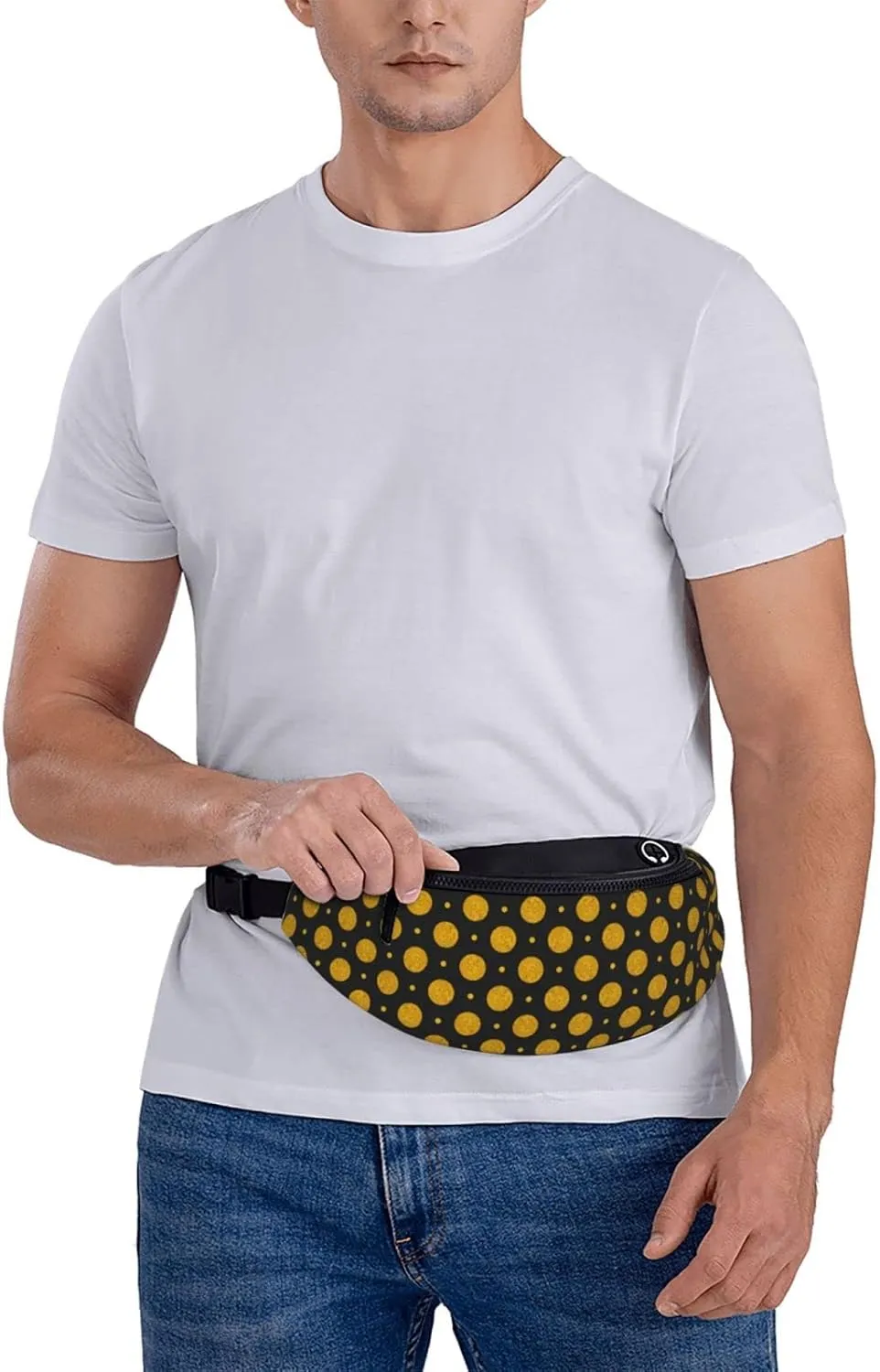 Polka Dots Fanny Waist Bag Pack Casual Chest Bag Waist Packs Everywhere Belt Bag Sling Bag for Women Men