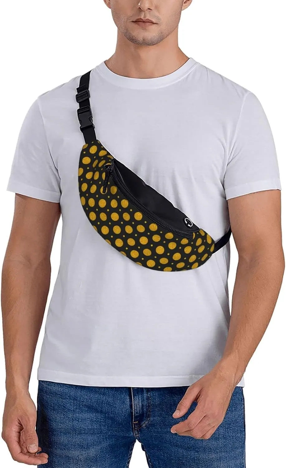 Polka Dots Fanny Waist Bag Pack Casual Chest Bag Waist Packs Everywhere Belt Bag Sling Bag for Women Men