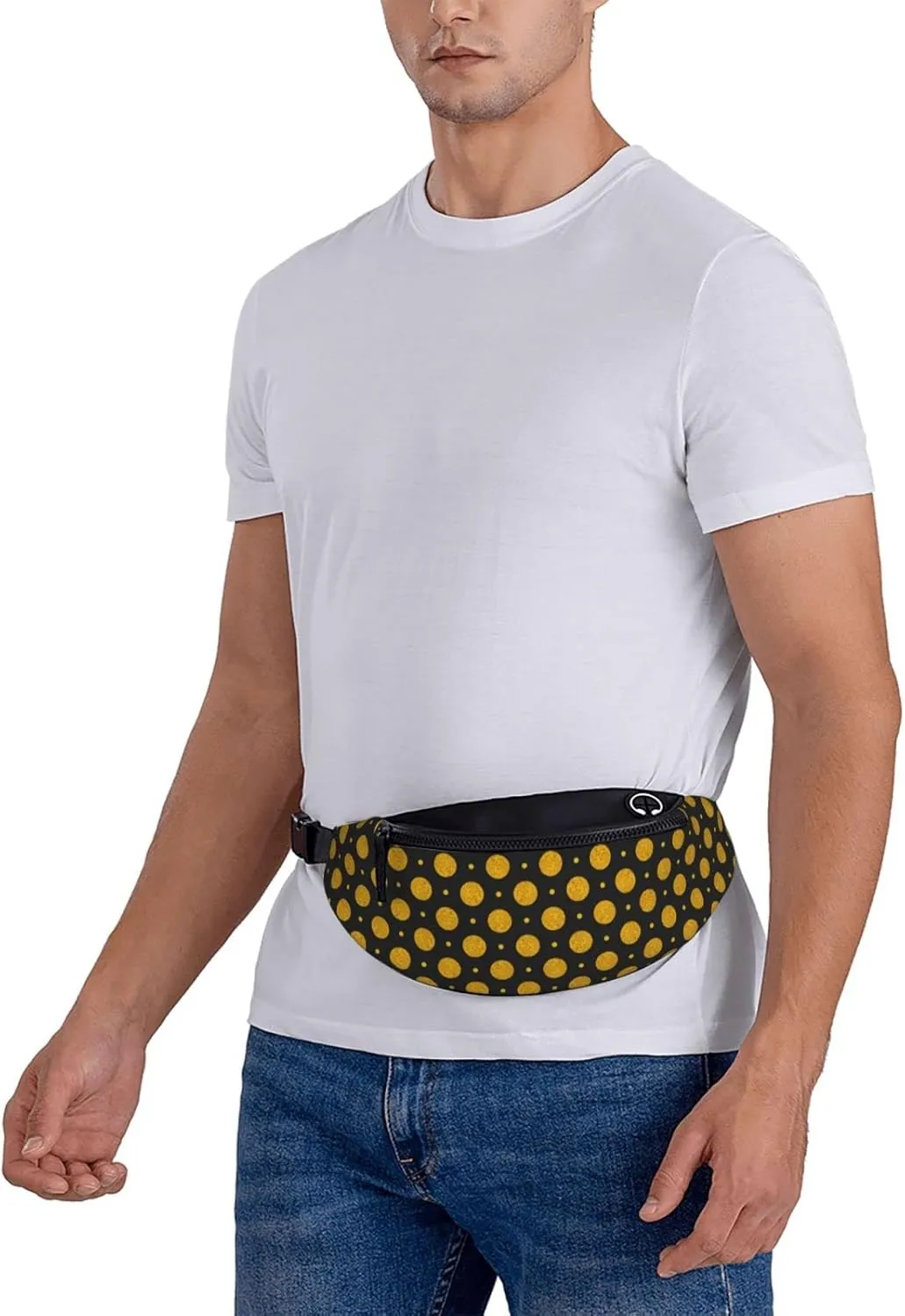 Polka Dots Fanny Waist Bag Pack Casual Chest Bag Waist Packs Everywhere Belt Bag Sling Bag for Women Men