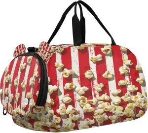 Popcorn Kids Overnight Sports Duffel Bags with Shoe Compartment & Wet Pocket Travel Sport Gym Bag for Girls Boys