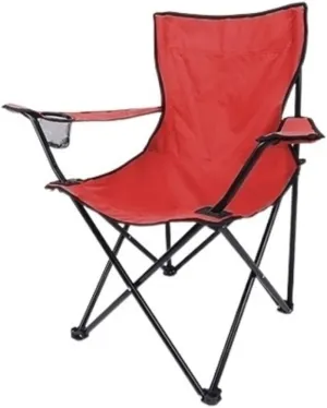 Portable Folding Chair Folding Padded Deck Chair Backchair Beach Chair Fishing Chair Portable Lounge Chair Outdoor Armchair with Cup Holder Adjustable Folding Chair(D)