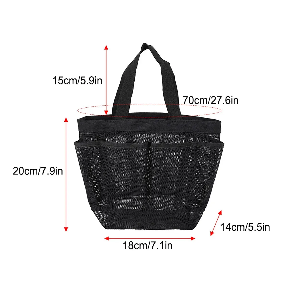 Portable Mesh Shower Bag: Organized Toiletry Storage for On-the-Go