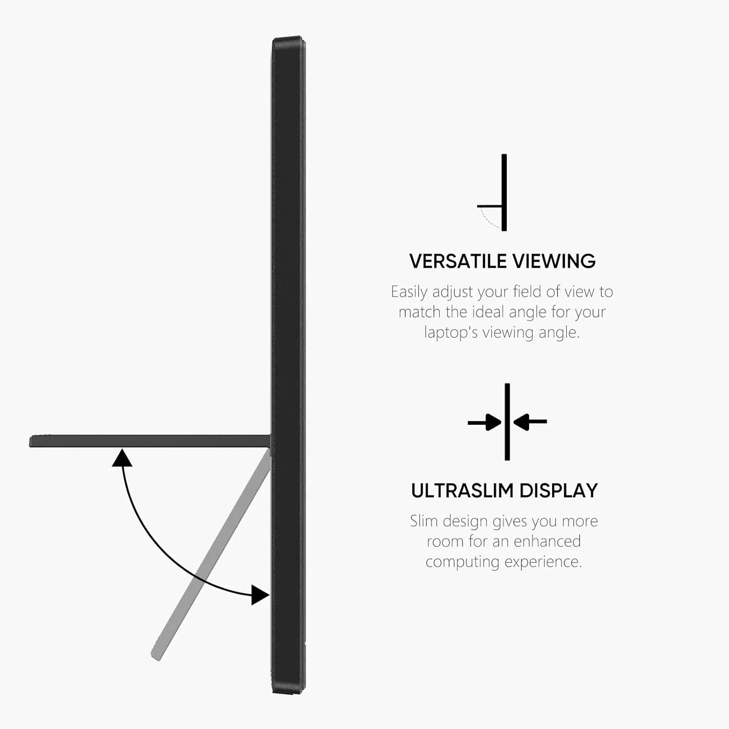 Portable Monitor 15.6 Inch 1080P USB-C HDMI Ultra-Slim Travel Monitor with Kickstand, for Laptop, PC, Mac Phone, PS, Xbox, Swich IPS Ultra-Thin Zero Frame Gaming Monitor