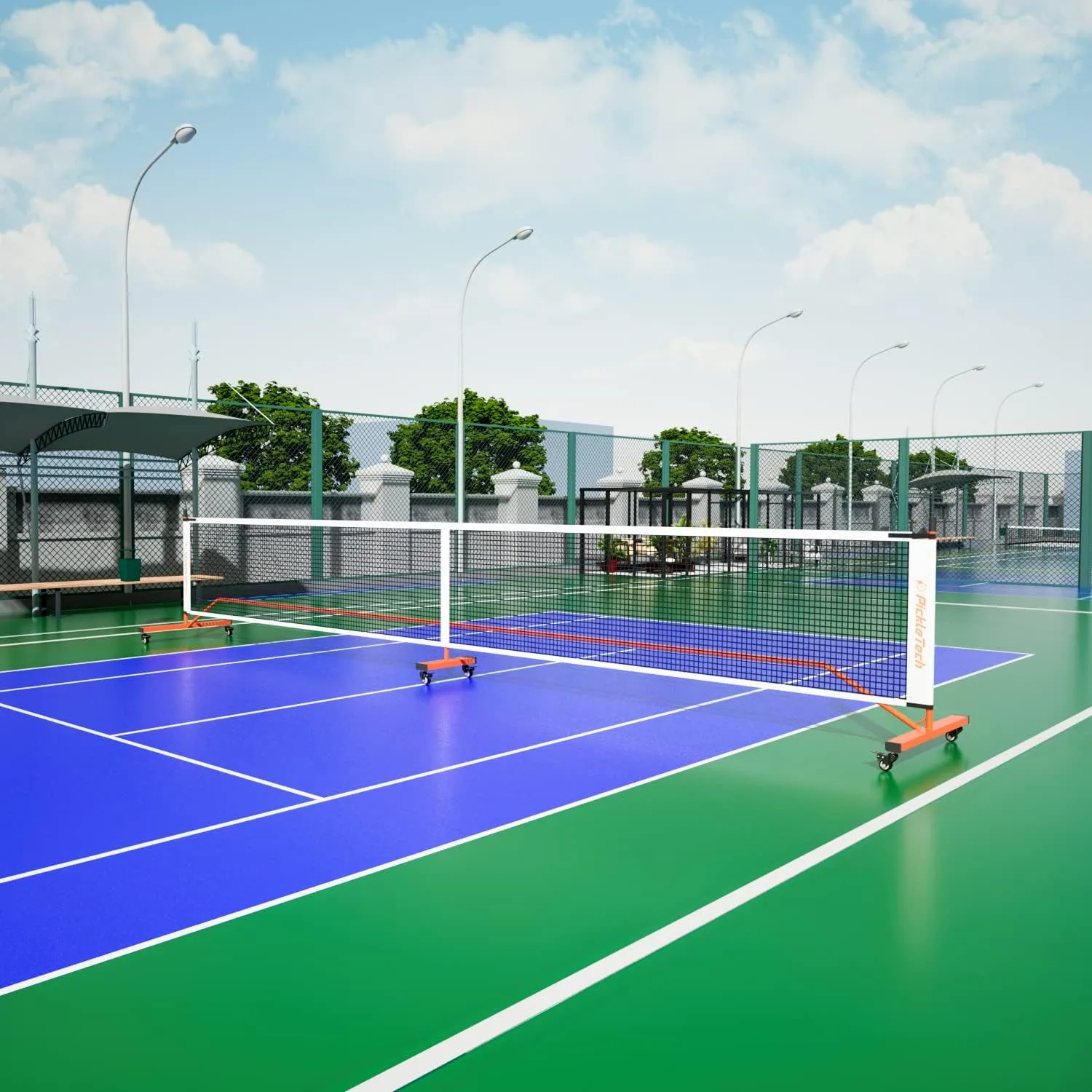 Portable Pickleball Net - 22 FT USAPA Regulation Size, Applies to Indoor & Outdoor & Driveway, Pickle Ball Net System with Carrying Bag